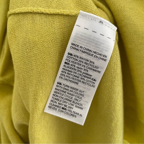 Chico's Turtleneck Sweater Tunic Size 3(XL) Citrine Cashmere Blend Pullover NWT - Picture 10 of 13